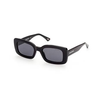 Women's Smoke Polarised Shiny Black Sunglasses